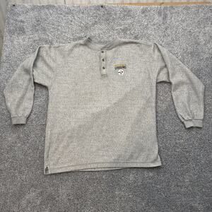 Pittsburgh Steelers Shirt Mens Large NFL Football Long Sleeve Henley Pullover